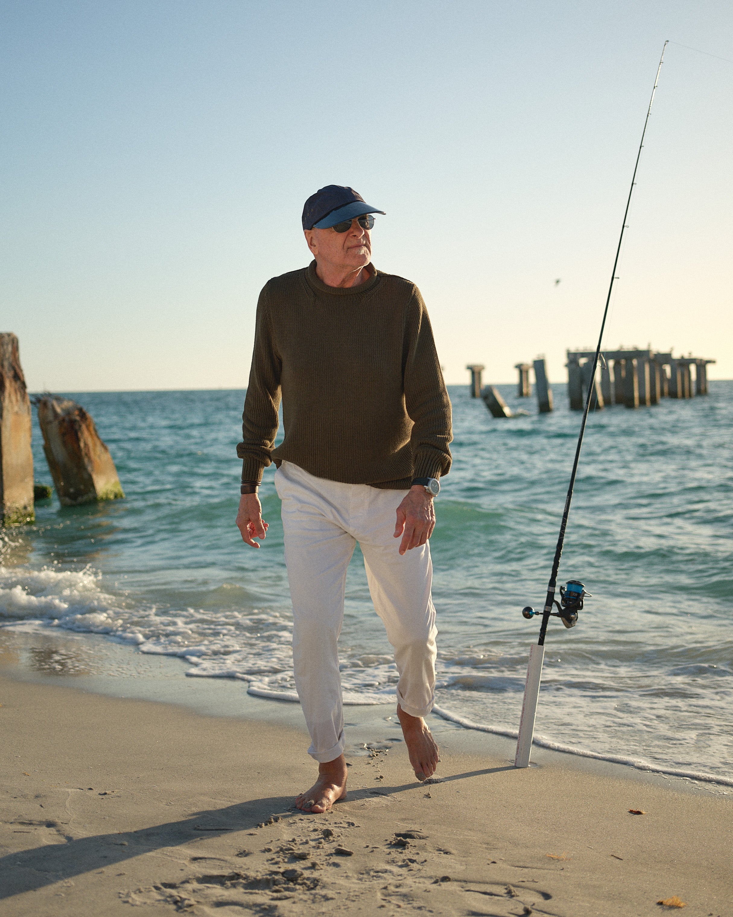 Fisherman's Sweater in Olive