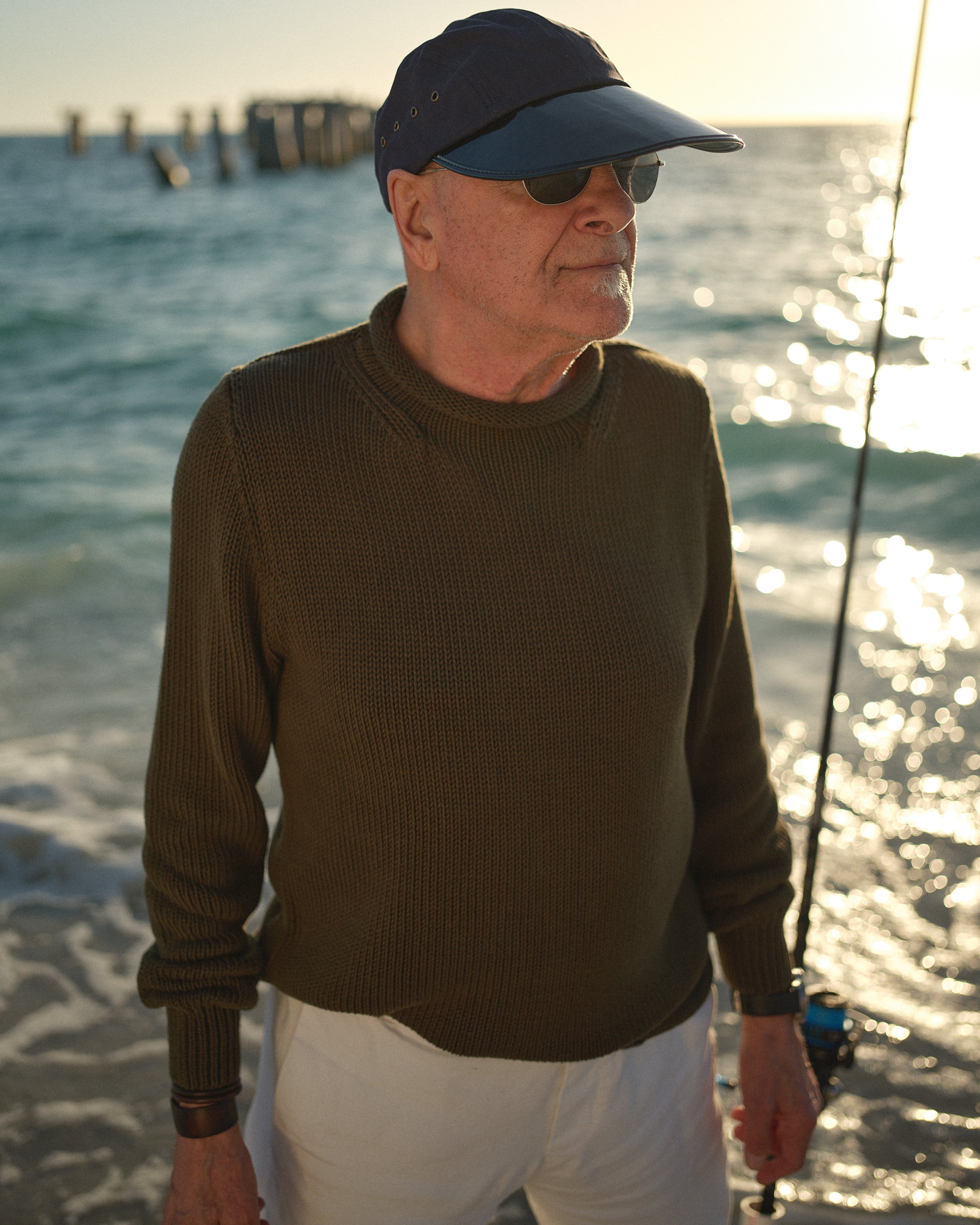 Fisherman's Sweater in Olive