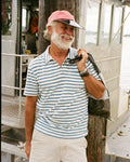 Indigoblauw poloshirt in klassiek wit