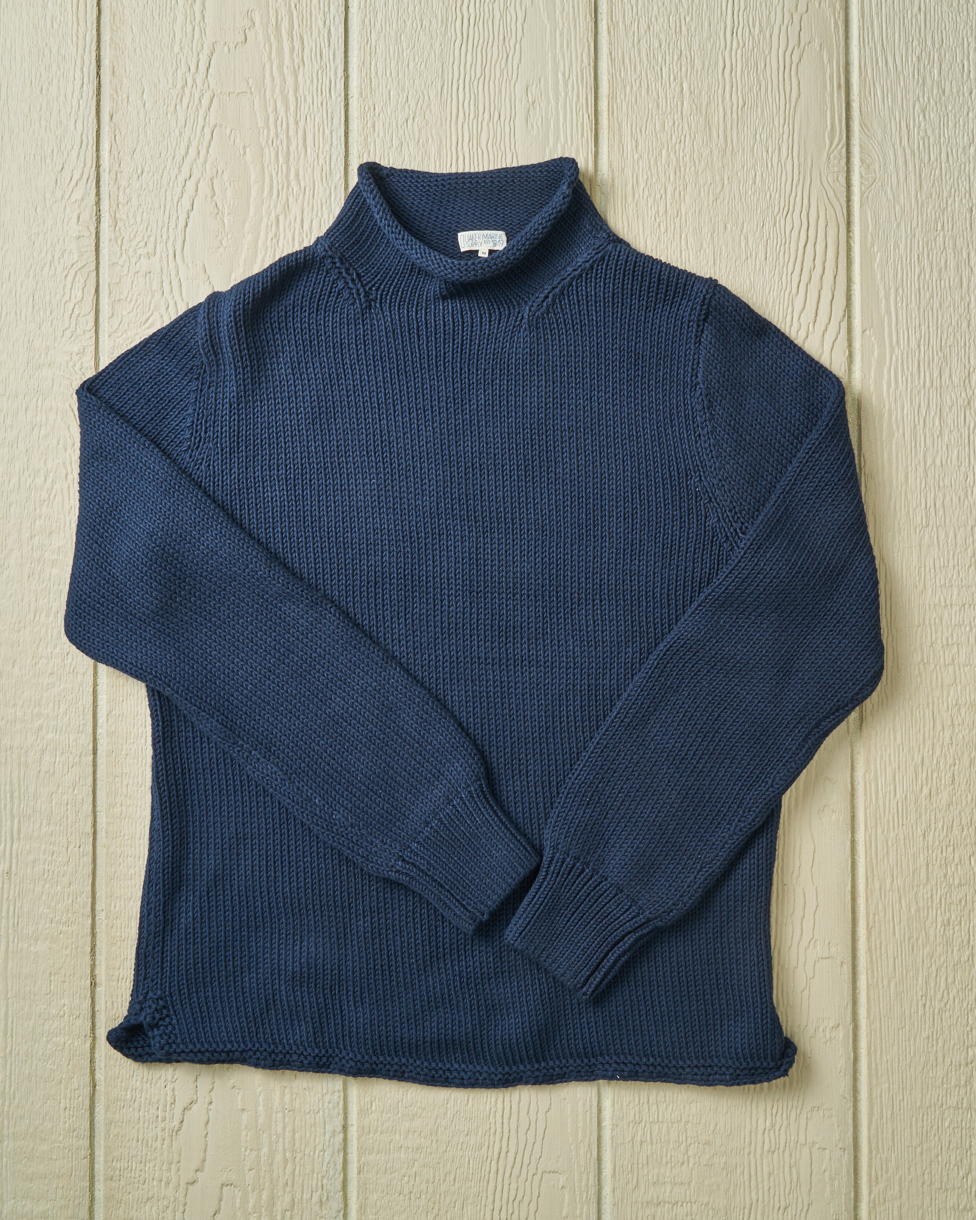 Vissers trui in marineblauw