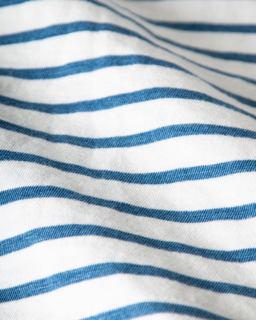 Long Sleeve Indigo Polo in Classic White