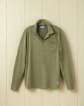 Long Sleeve Salt Washed Polo in Sage