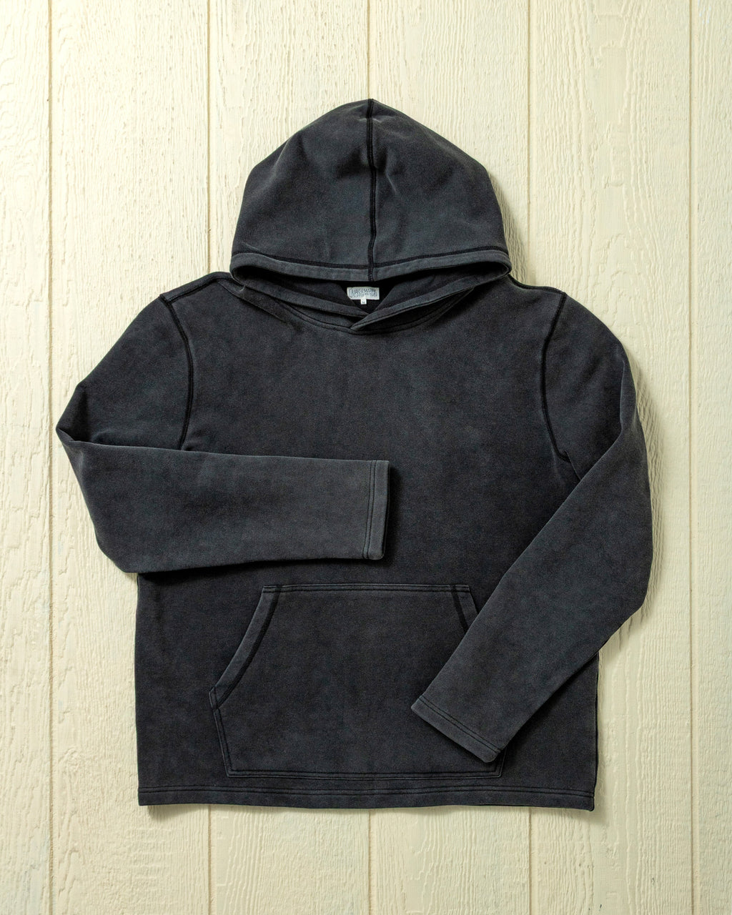 Zoutgewassen hoodie in grafiet