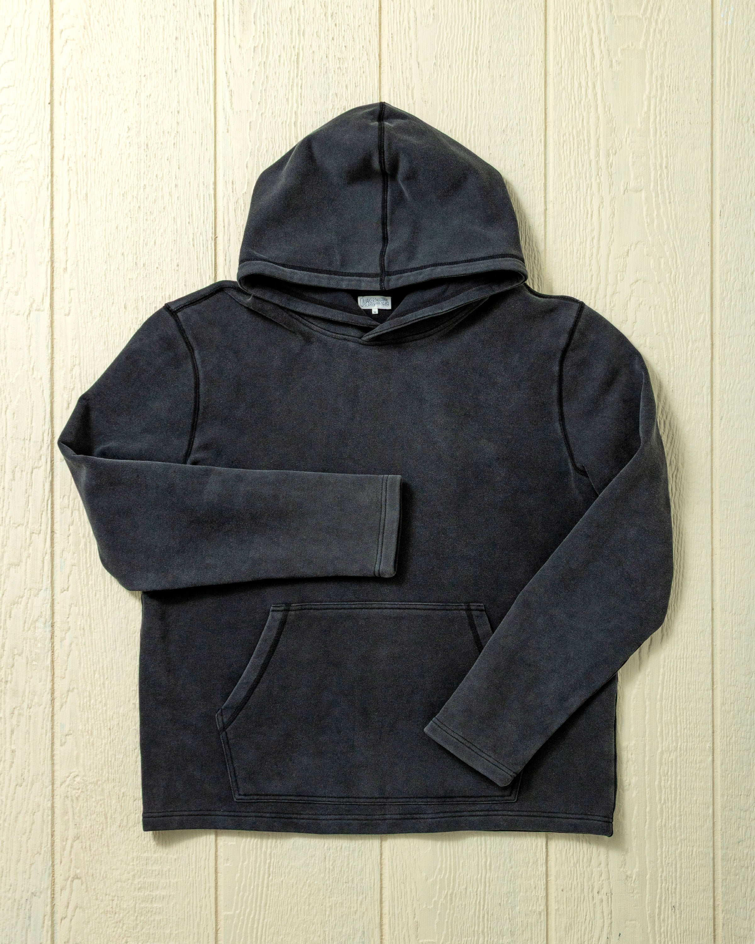 Zoutgewassen hoodie in grafiet