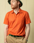 Salt Washed Polo in Burnt Orange
