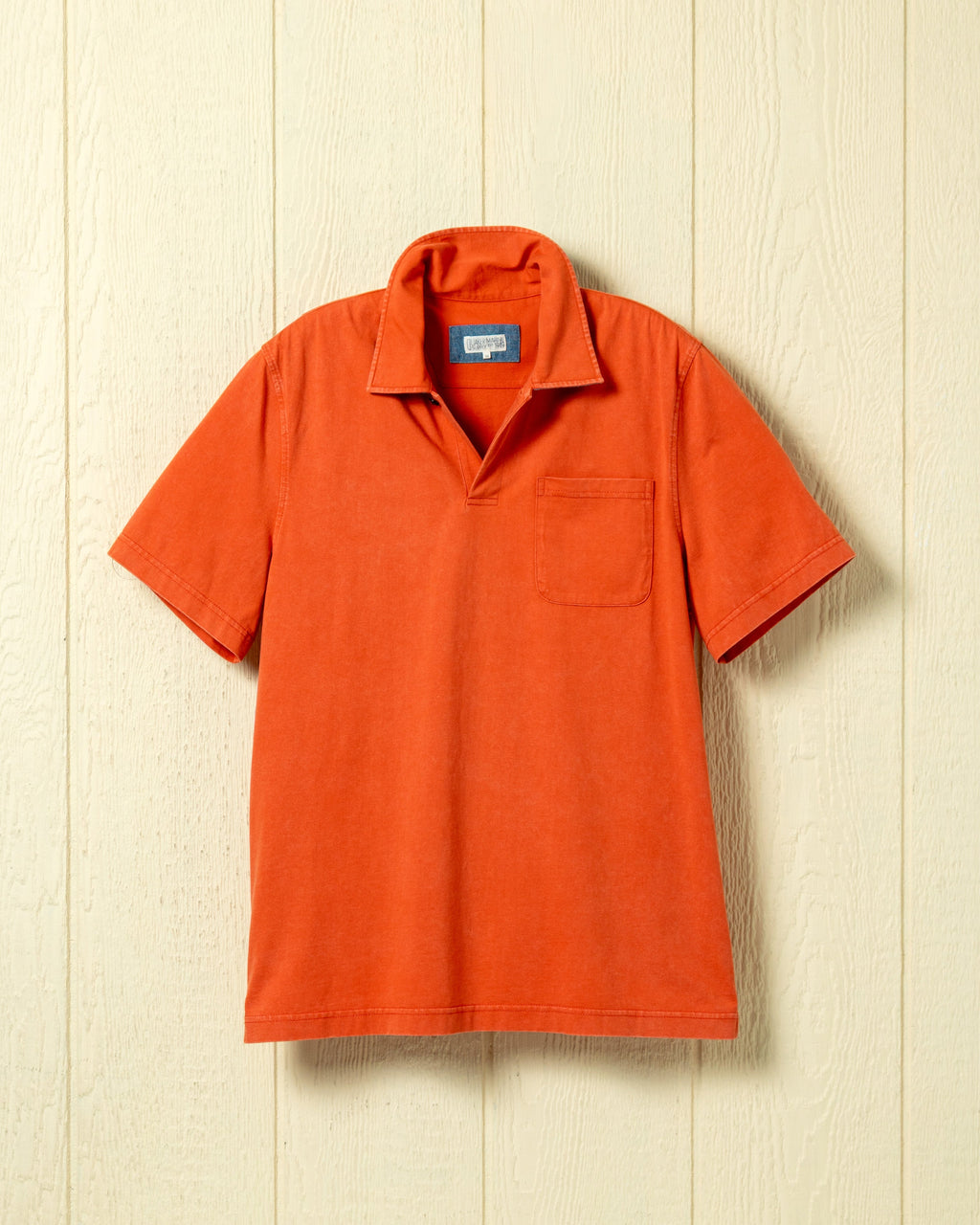 Salt Washed Polo in Burnt Orange