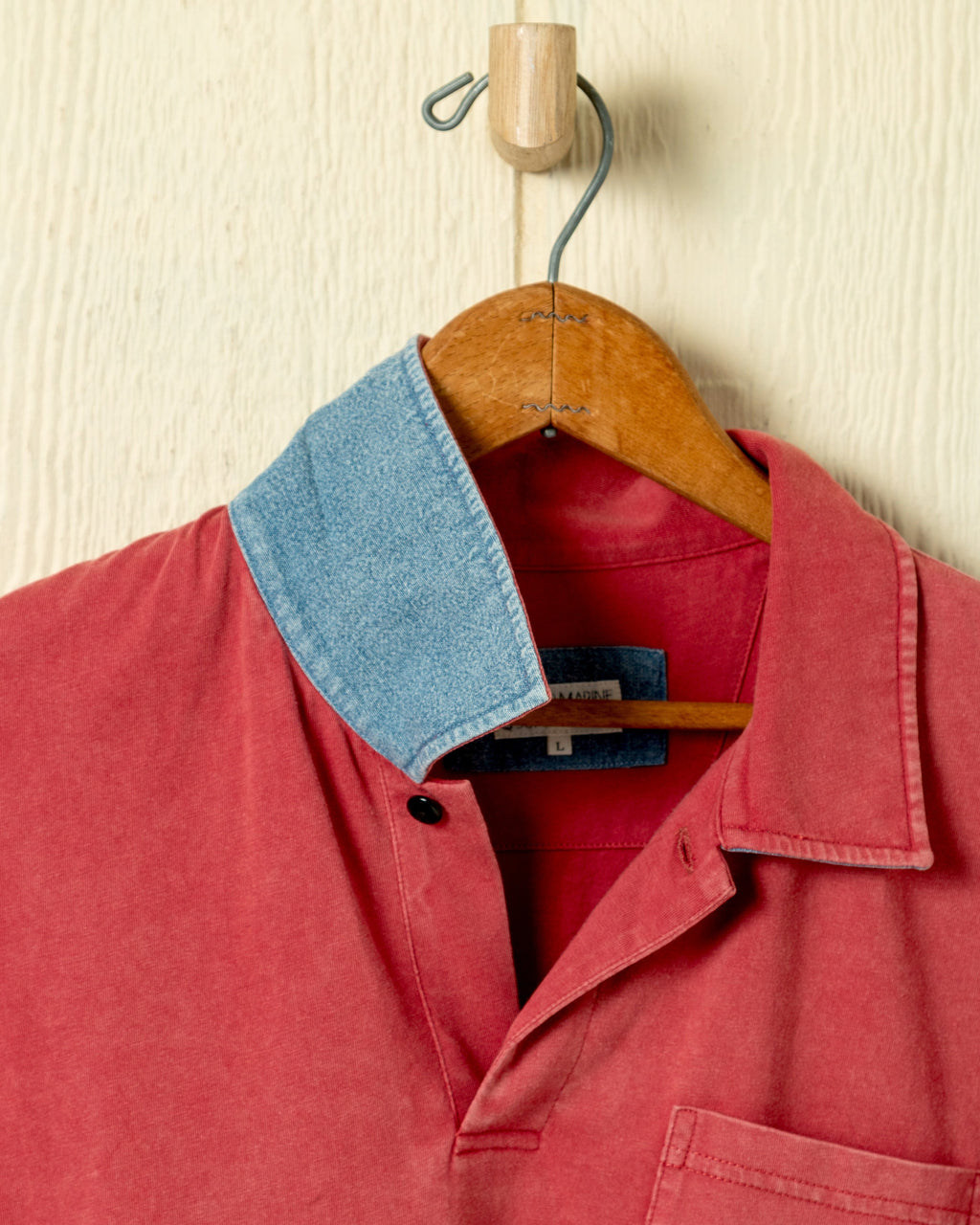 Salt Washed Polo in Crimson