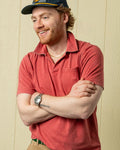Salt Washed Polo in Crimson