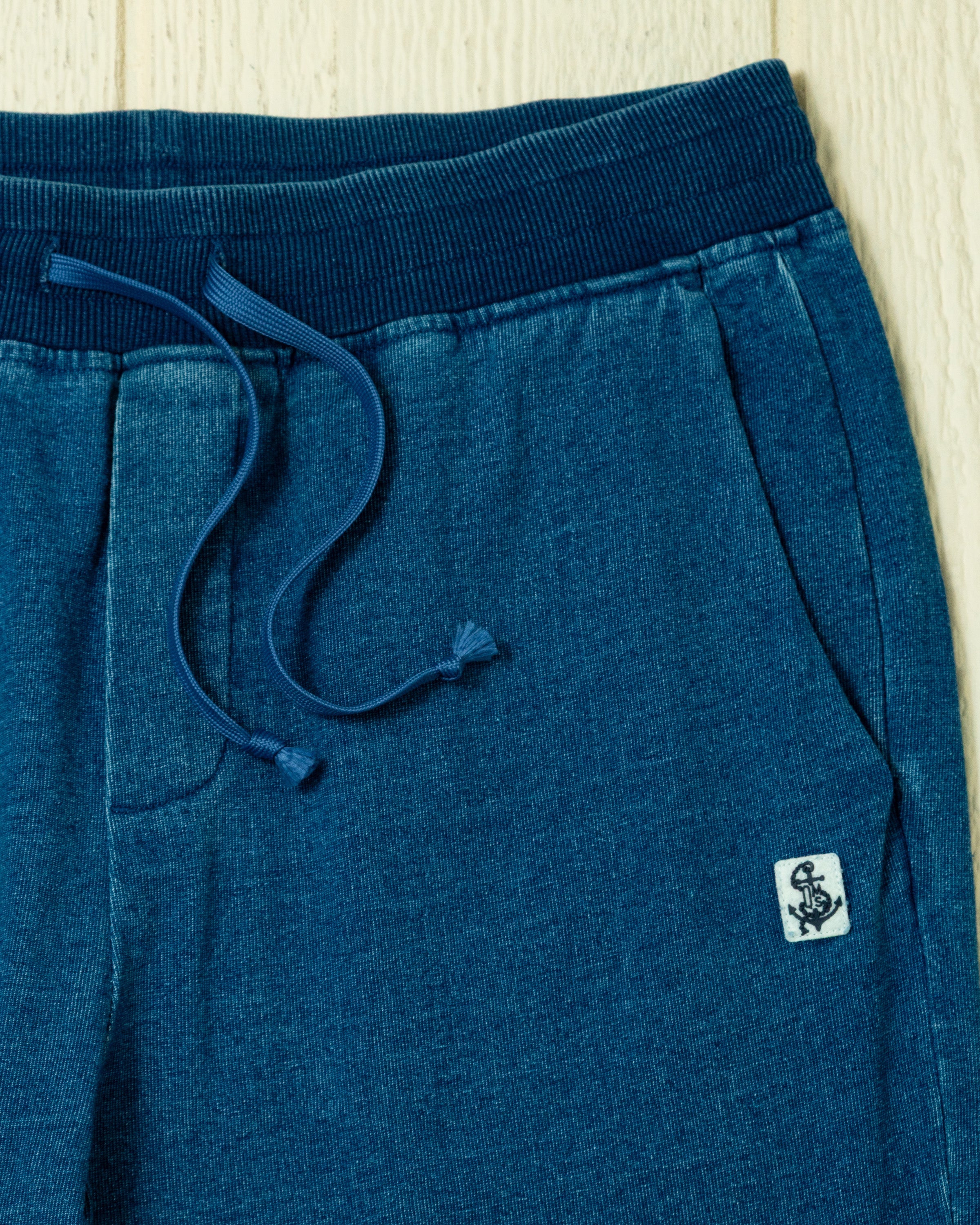 Pant in Dark Wash Indigo Loopback Terry