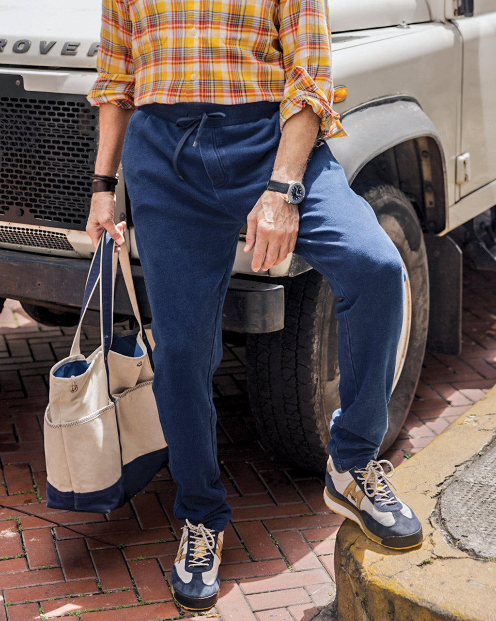 Pant in Dark Wash Indigo Loopback Terry