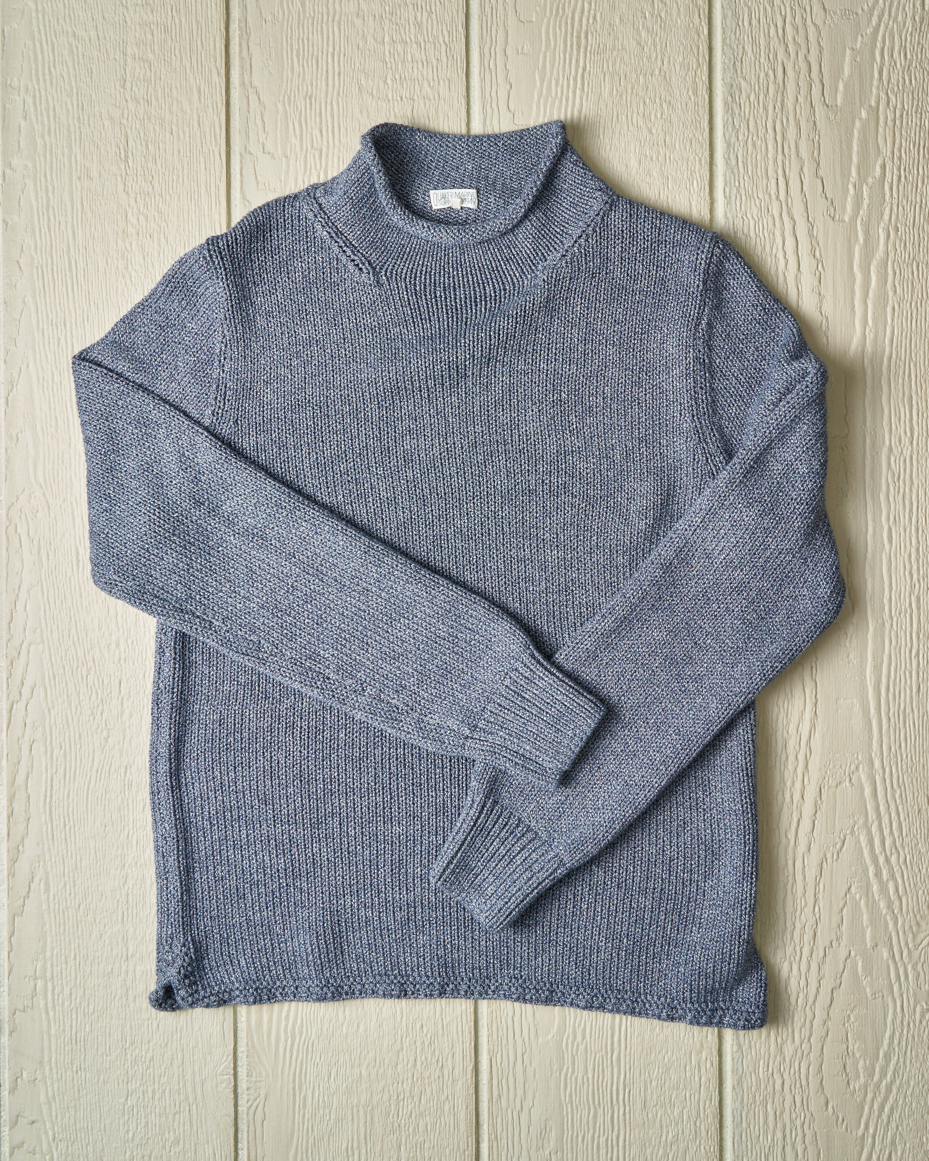 Vissers trui in denim-mix