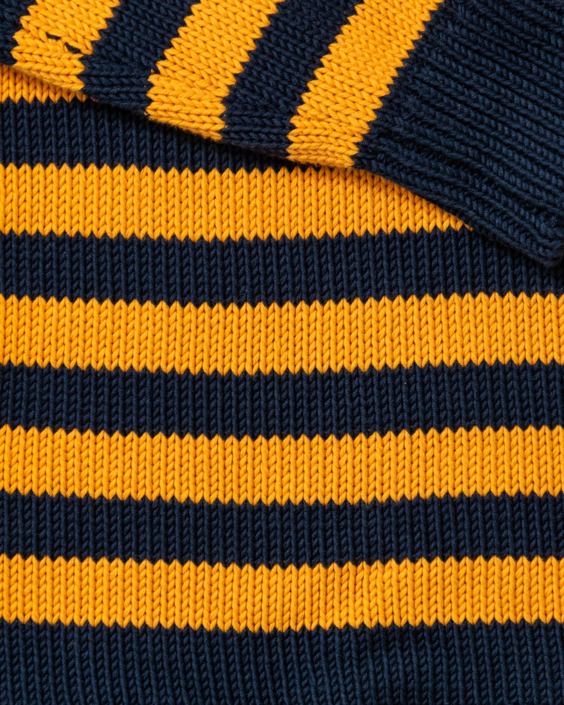 Breton Stripe Fisherman's Sweater in Navy/Gold