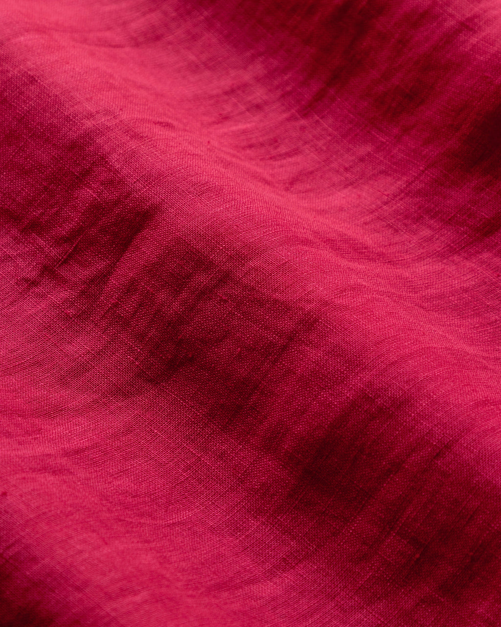 Garment Dyed Linen Shirt in Crimson