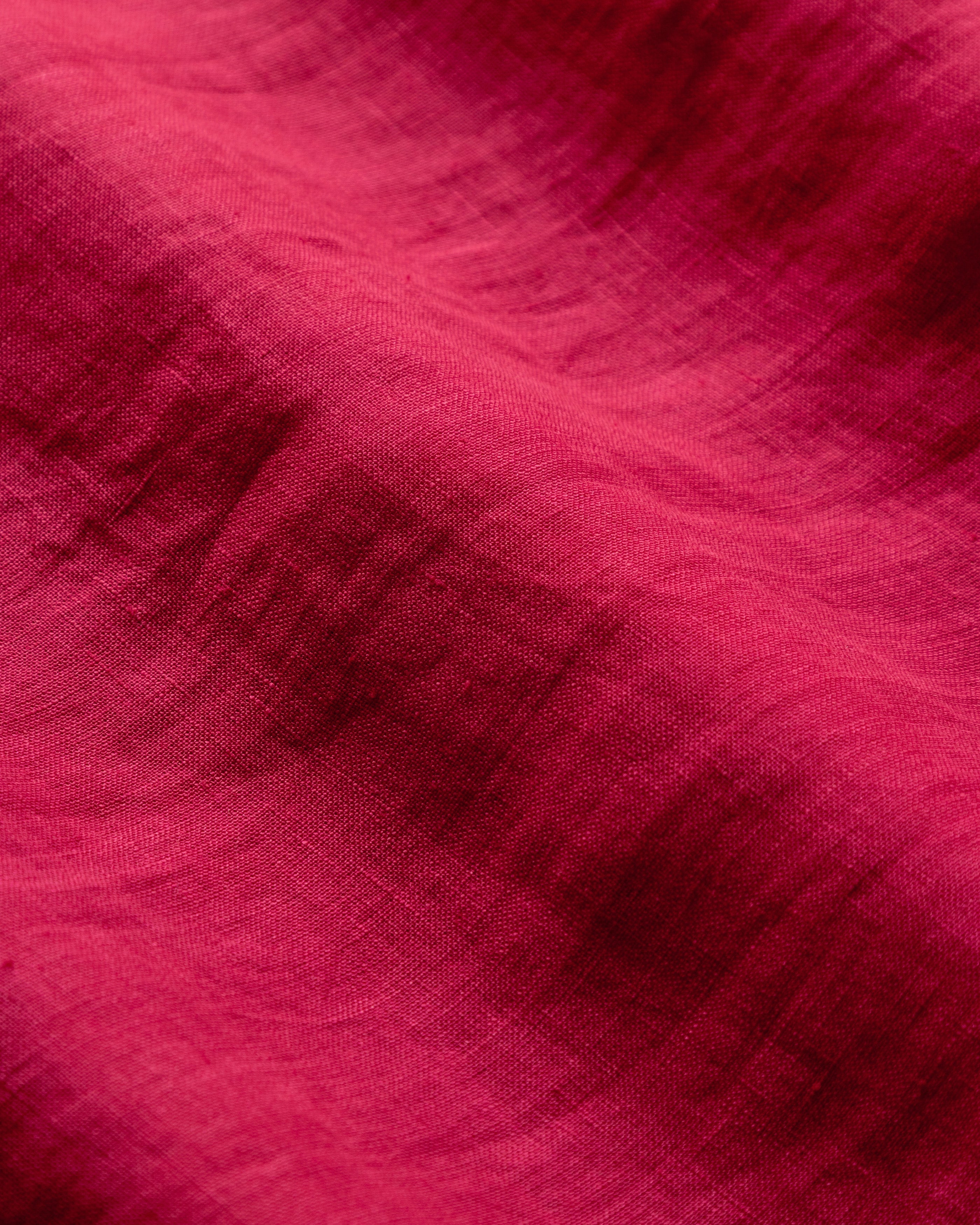 Garment Dyed Linen Shirt in Crimson