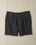 Garment Dyed Linen Short in Graphite
