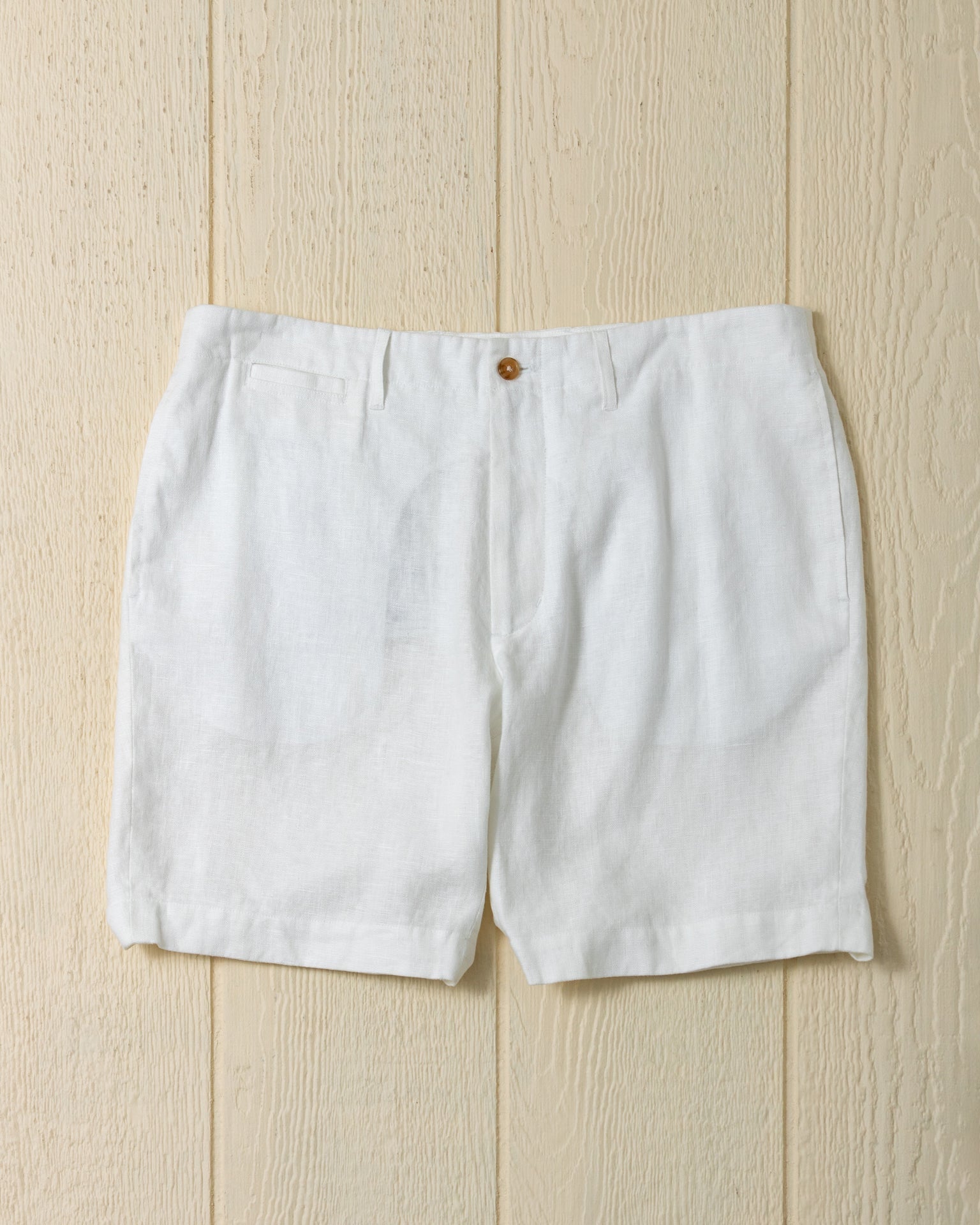 Short in White Linen