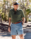 Short in Denim Blue Hickory Stripe